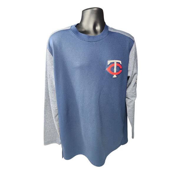Majestic MLB Minnesota Twins Pullover Shirt Mens XL Long Sleeve Thermabase - Picture 7 of 12